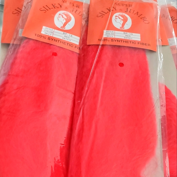 8 packs Red Synthetic Braiding hair - Picture 1 of 11